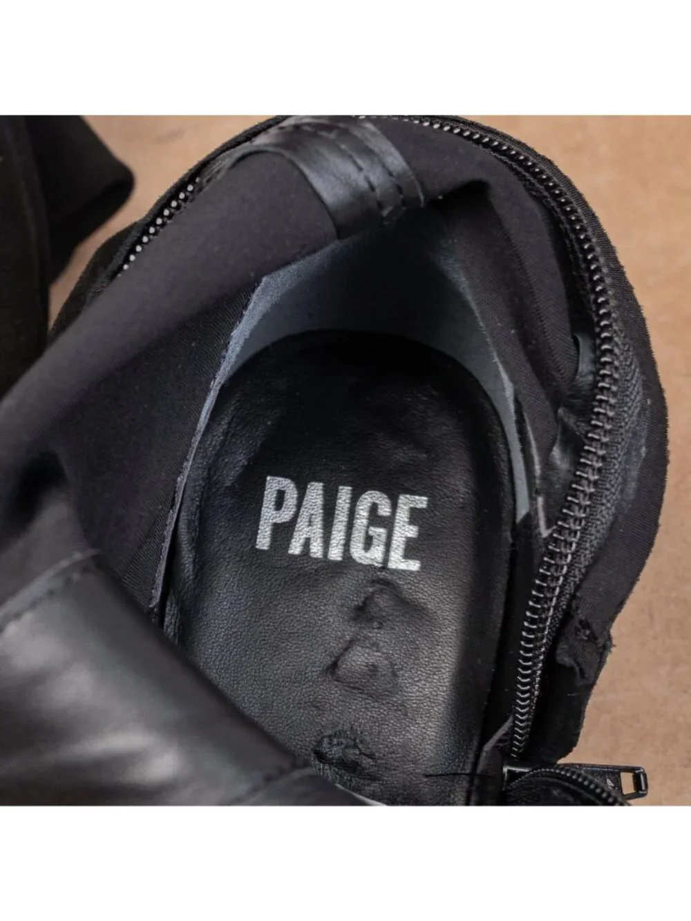 Paige LA Women Jacey Black Suede Fashion Party Night OTK Stretch Boots sz 6